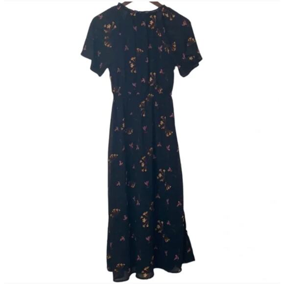 MADEWELL Floral V-Neck Dolman Sleeve Midi Dress - Picture 1 of 4